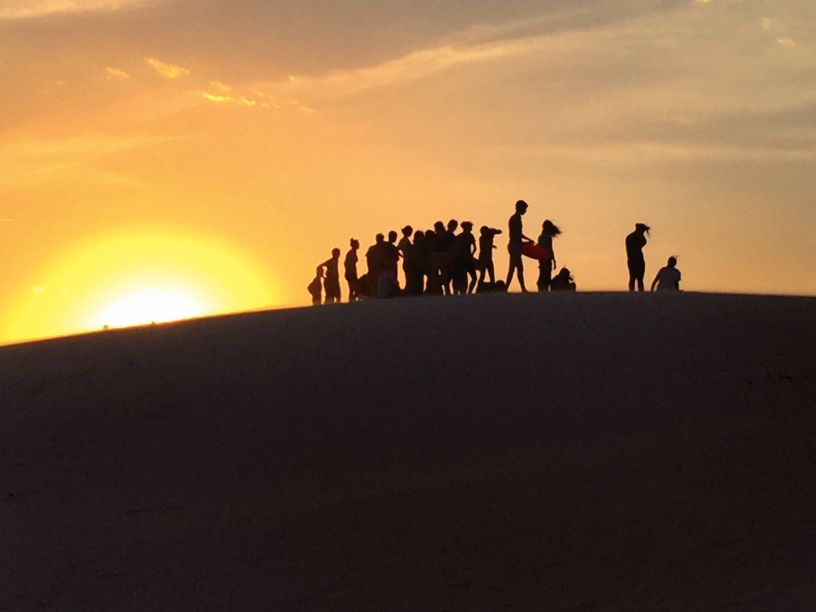 sunset at White Sands